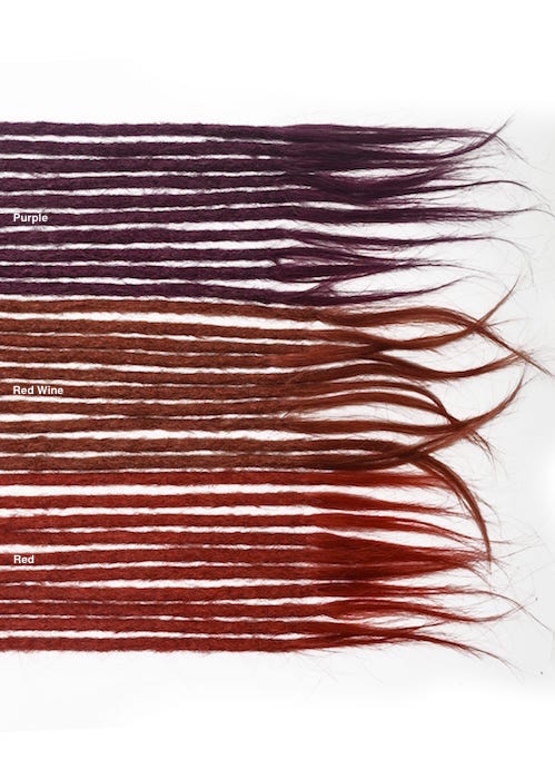 red purple human hair dreadlocks extensions